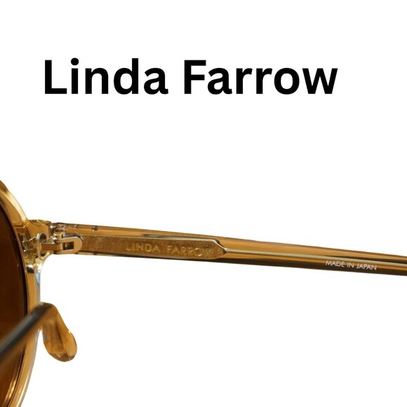 New Authentic Linda Farrow Round sunglasses & Mirror lens Retail $1,250 - Picture 7 of 7